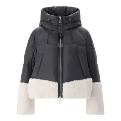 Duno Steppjacke Amy mit Daunen schwarz Übergangsjacke