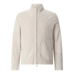 Eleventy Jacke aus Veloursleder beige Lederjacke