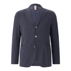 Eleventy Sakko aus Baumwollmix blau Anzugjacke