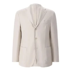 Eleventy Sakko aus Leinenmix beige Anzugjacke