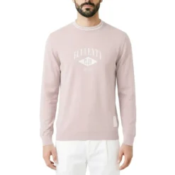 Eleventy Sweatshirt mit Logo pink Sweatshirt