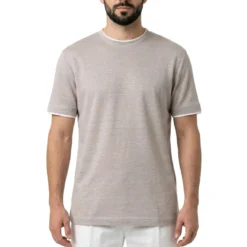 Eleventy T-Shirt aus Leinen blau T-Shirt