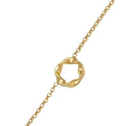 Elli Halskette Choker Erbskette Kreis Design Twisted 375 gold Choker
