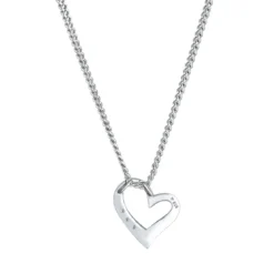 Elli Halskette Herz Ewigkeit Diamant (0.045 ct.) 925 Si silber Mittellange Halskette