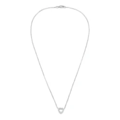 Elli Halskette Herz Lab Grown Diamanten (0.18 ct) 925 S silber Mittellange Halskette