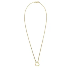 Elli Halskette Herz 925 Sterling Silber, mit Kristallen gold Mittellange Halskette