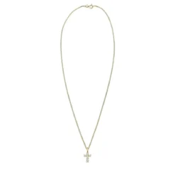 Elli Halskette Kreuz Religion Glaube Symbol Topas 585 G gold Mittellange Halskette