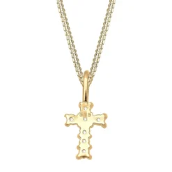 Elli Halskette Kreuz Religion Glaube Symbol Topas 585 G gold Mittellange Halskette