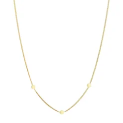 Elli Halskette Plättchen Kreis Rund Coin Boho 375 Gelbg gold Mittellange Halskette