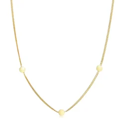 Elli Halskette Plättchen Kreis Rund Coin Boho 375 Gelbg gold Mittellange Halskette