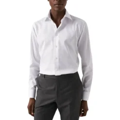 Eton Contemporary-Fit Twillhemd Weiß Hemd