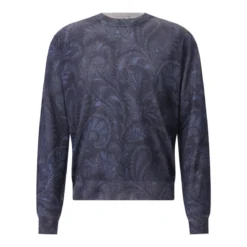 Etro Pullover aus Kaschmir-Seiden-Mix blau Pullover