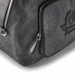 Etro Rucksack mit Paisley-Muster schwarz Rucksack