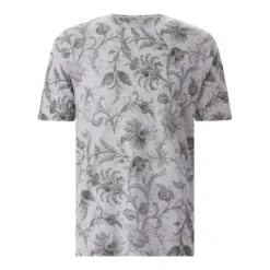 Etro T-Shirt mit floralem Muster grau T-Shirt