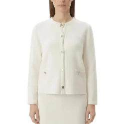 Fabiana Filippi Strickjacke aus Merinowolle weiß Strickjacke
