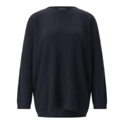 Fabiana Filippi Strickpullover mit Seide & Kaschmir dunkelblau