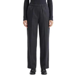 Fabiana Filippi Weite Stoffhose Trevi dunkelblau Stoffhose