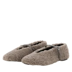 Fabio Rusconi Mary-Jane Ballerinas mit Fell braun Ballerinas