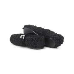 Fabio Rusconi Mary-Jane Ballerinas mit Teddyfell schwarz Schnürschuhe