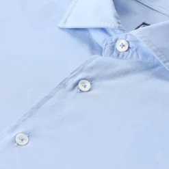Fedeli Hemd aus Baumwolle blau Hemd