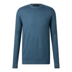 FILIPPO DE LAURENTIIS Pullover aus Merinowolle blau Pullover