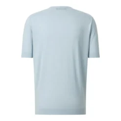 FILIPPO DE LAURENTIIS T-Shirt aus Crêpe-Baumwolle blau T-Shirt