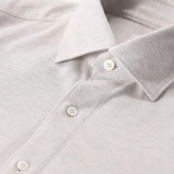 Finamore Hemd Luigi aus Baumwolle & Kaschmir beige Hemd