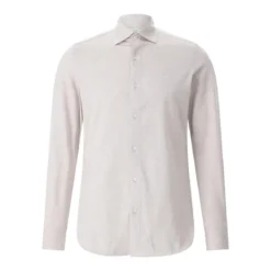 Finamore Hemd Luigi aus Baumwolle & Kaschmir beige Hemd