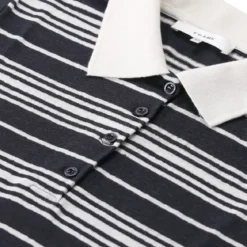 FRAME Gestreiftes Poloshirt dunkelblau Poloshirt