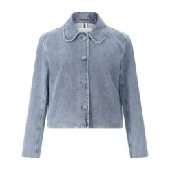 FRAME Kurze Jeansjacke blau Übergangsjacke
