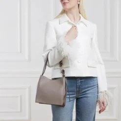 Furla Furla Nuvola Mini Bucket Bag 2 Stucco Gray Bucket Bag