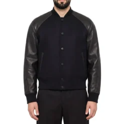 Givenchy Blouson aus Leder & Wolle schwarz Blouson