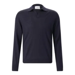 Gran Sasso Longsleeve aus Wolle blau
