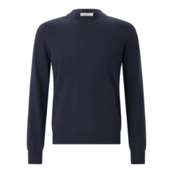 Gran Sasso Pullover aus Schurwolle & Kaschmir dunkelblau Rollkragenpullover