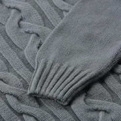 Gran Sasso Pullover aus Schurwolle grau Rollkragenpullover