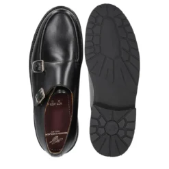 Heinrich Dinkelacker Schnallenschuh Rio Norweger BC schwarz Flache Schuhe