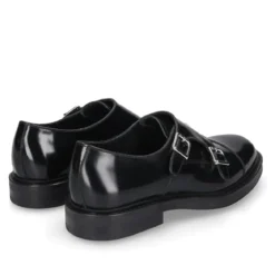 Heinrich Dinkelacker Schnallenschuh Florenz Plain CA schwarz Flache Schuhe