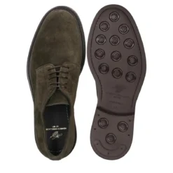 Heinrich Dinkelacker Schnürer Florenz Plain V dunkel-grün Schnürschuhe