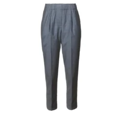 Helene Galwas Hose im Jogger-Stil aus Wolle LOLA grau Hose