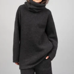 Helene Galwas Pullover EMANUELA grau Rollkragenpullover