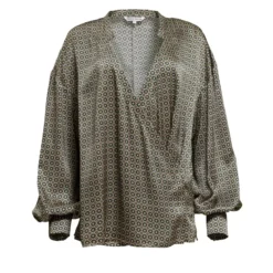Helene Galwas Seidenbluse HALINA dunkel-grün Bluse