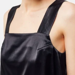 Helene Galwas Tanktop aus Seidensatin ALBINARE schwarz Top