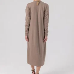 Helene Galwas Wollkleid CHLOÉRE mittel-braun Midikleid