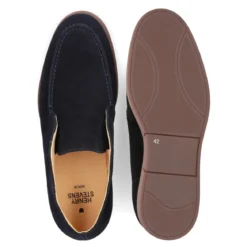 Henry Stevens Boots Elia LB- Edler Schlupfschuh für Herren- H dunkel-blau Chelsea Boots