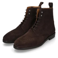 Henry Stevens Schnürboots Winston FBDB2- Verzierter Derby Boot dunkel-braun Schnürstiefel