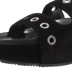 INUIKII Suede Studs Black Slides