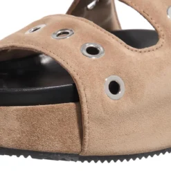 INUIKII Suede Studs Taupe Slides