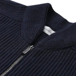 Iris von Arnim Strickjacke Curt Kaschmir blau Übergangsjacke
