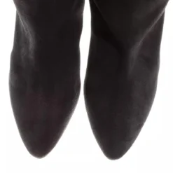 Isabel Marant Lispa Heeled Boots Suede Faded Black Stiefel