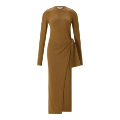 Isabel Marant Maxikleid Jozira aus Feinstrick braun Maxikleid
